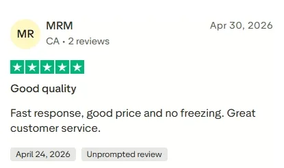 Trustpilot review from a ZyroTV customer, 3 of 9