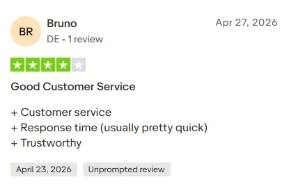 Trustpilot review from a ZyroTV customer, 9 of 9